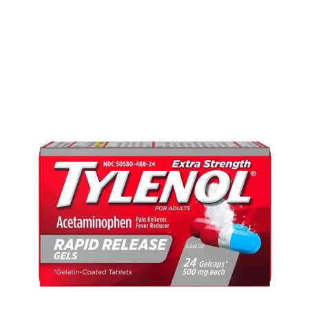 TYLENOL Tylenol Rapid Release Gelcaps 24 Count, PK72 3048826